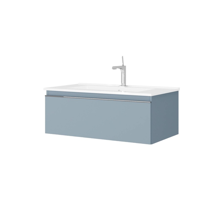 Mobile bagno sospeso da 81cm colore blu