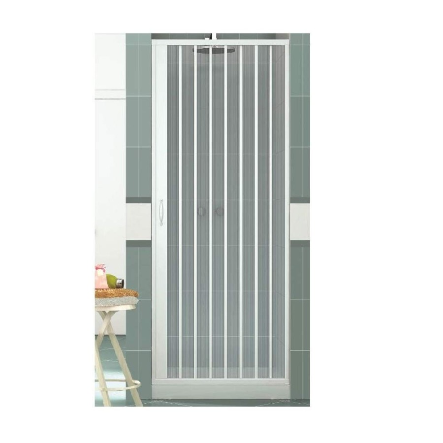 Vergine 120xH185cm cabine de douche en pvc avec porte latérale pliante