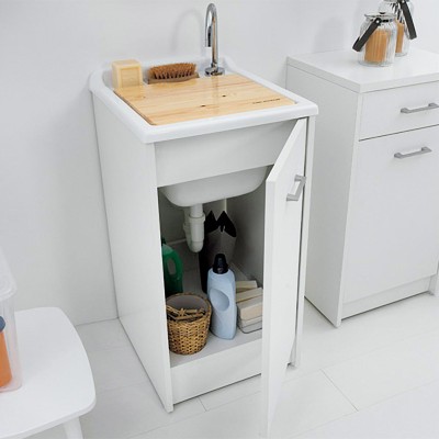 Lavatoio Lavapanni Domestica Colavene 45X50X86h cm con vasca e mobile contenitore