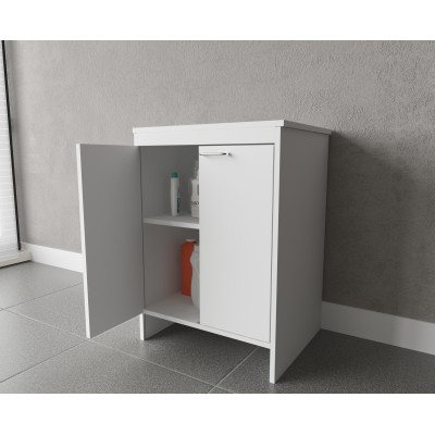 Base for Laundry Composition in PVC, Complete Kit 60x50 cm, Garden Model, Perfect for Functional Spaces