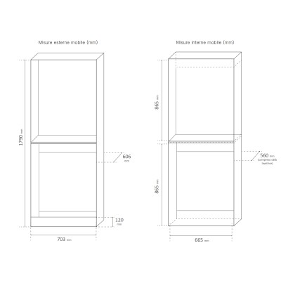 Meuble Vertical pour Lave-Linge et Sèche-Linge en Kit Modèle Double solide et résistant.