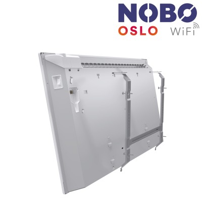 Radiatore elettrico norvegese NOBO OSLO WiFi 500W perfetto per ambienti fino a 10 m², riscaldamento uniforme ed ecologico.