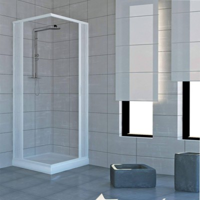 Cabine de douche Acquario 100x100 cm 2 portes ouverture centrale