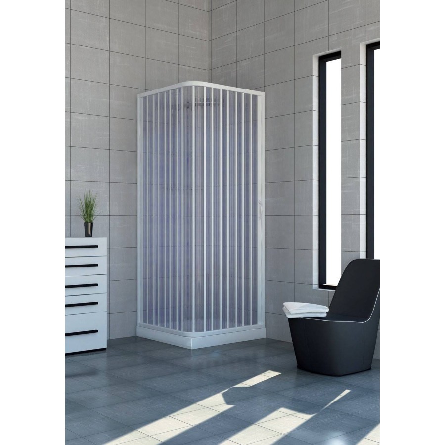 Cabine de douche Acquario 100x100 cm 2 portes ouverture latérale