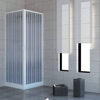 Cabine de douche Acquario 90x90 cm 2 portes ouverture centrale