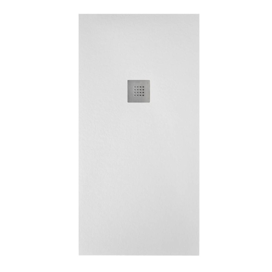 Receveur de douche effet pierre 80x120 Ciment en marbre complet avec drain